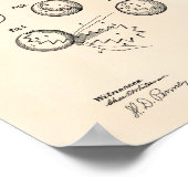 Tennis Ball 1914 Patent Art Old Peper Poster (Hoek)