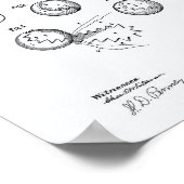 Tennis Ball 1914 Whitepaper over octrooien Poster (Hoek)