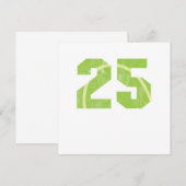 Tennis Ball 25 th Birthday Celebration Sports Gift Kaart (Voorkant / Achterkant)