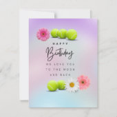 Tennis ball and Flowers for Player Birthday Kaart (Voorkant)