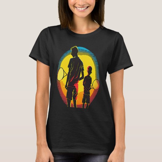 Tennis Ball And Tennis Racket Apparel Pop Father A T-shirt (Voorkant)