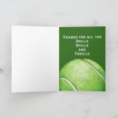Tennis Ball Art Hartelijk dank Bedankkaart (Binnen)