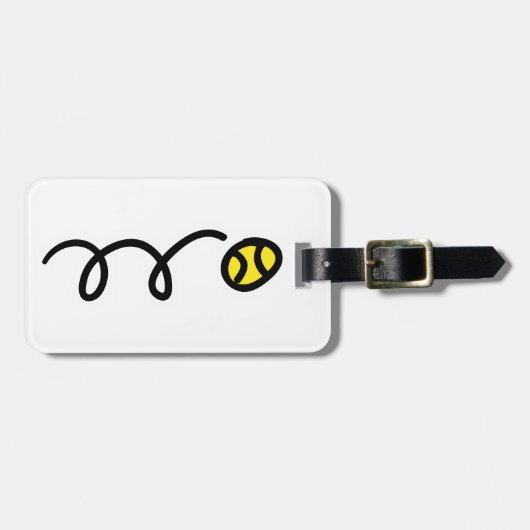 Tennis ball bagagelabel (Voorkant horizontaal)