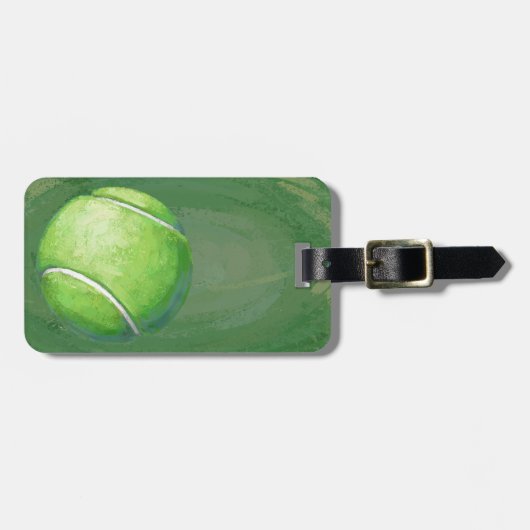 Tennis Ball Bagagelabel (Voorkant horizontaal)