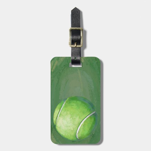 Tennis Ball Bagagelabel (Voorkant verticaal)
