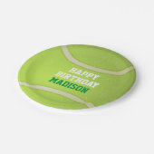 Tennis Ball Birthday Party Papieren Bordje (Gekanteld)