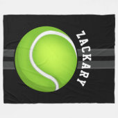 Tennis Ball Black Fleece Deken (Voorkant (Horizontaal))