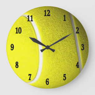 Tennis Ball Black Numbers Sport Wall Clock Grote Klok