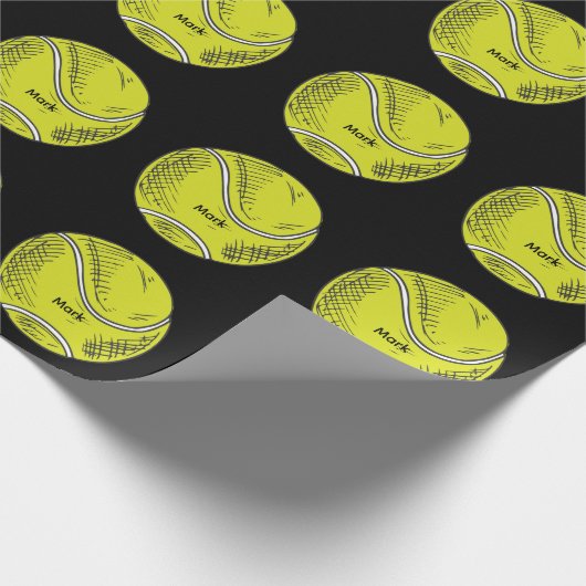 Tennis ball  cadeaupapier (Hoek)