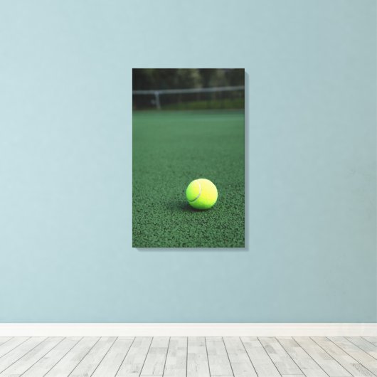Tennis Ball Canvas Afdruk (Insitu (Houten vloer))