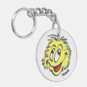 Tennis Ball Cartoon Circle Sleutelhanger (Voorkant Links)