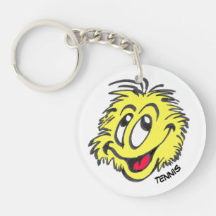 Tennis Ball Cartoon Circle Sleutelhanger