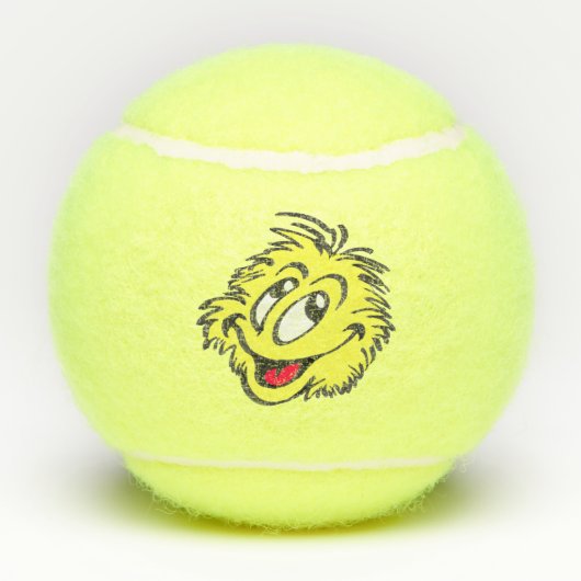 Tennis Ball Cartoon Tennis Balls Tennisballen (Achterkant)