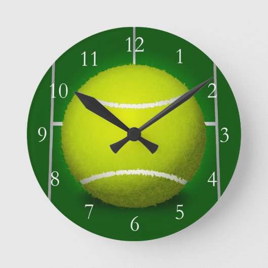 Tennis Ball Clock Ronde Klok (Voorkant)