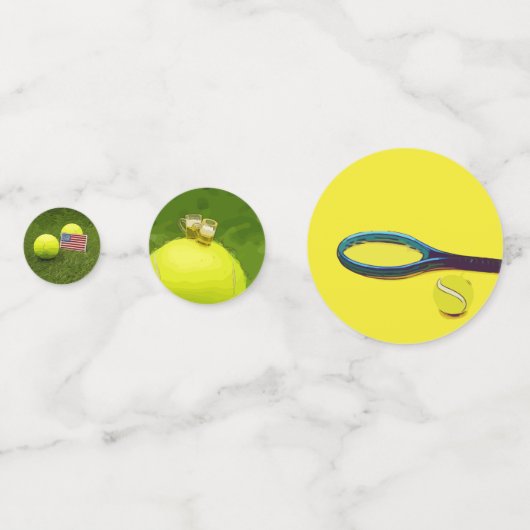 Tennis ball confetti (Achterkanten)