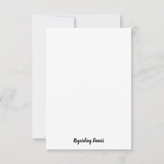 Tennis Ball Cool Sun Face T-Shirt Bedankkaart (Achterkant)