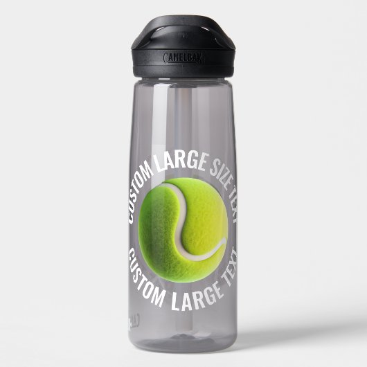 Tennis Ball Custom Personalized Large Text 25 oz. Waterfles (Achterkant)