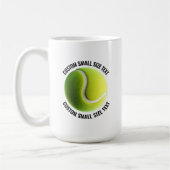 Tennis Ball Custom Personalized Small Text 15 oz. Koffiemok (Links)
