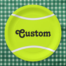 Tennis Ball Custom Text Team Party Paper Borden