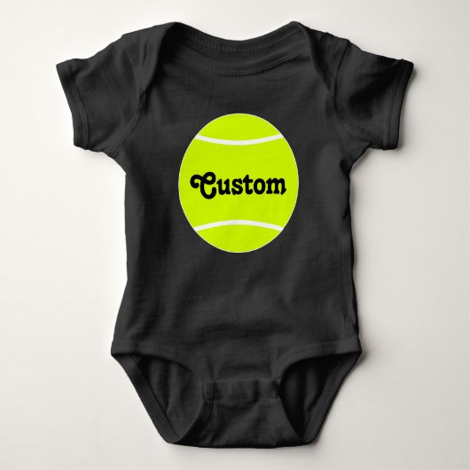Tennis Ball Custom Text Tennis Suite Romper (Voorkant)