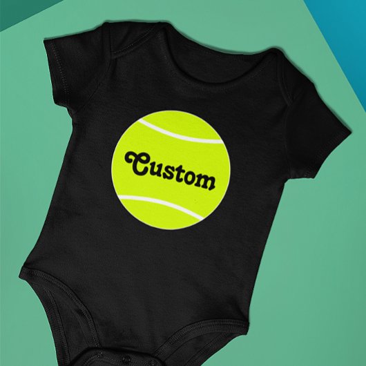 Tennis Ball Custom Text Tennis Suite Romper