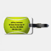 Tennis Ball Design Bagagelabels (Achterkant horizontaal)