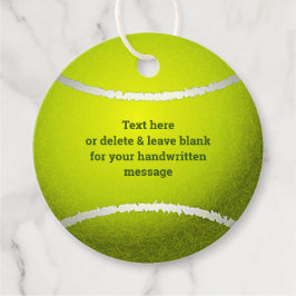 Tennis Ball Design Favor Kaart Bedankjes Labels