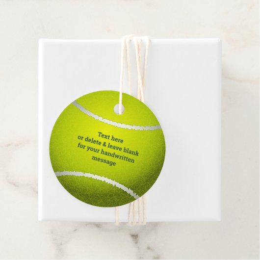 Tennis Ball Design Favor Kaart Bedankjes Labels (In situ)
