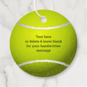 Tennis Ball Design Favor Kaart Bedankjes Labels (Voorkant)