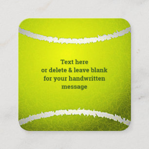Tennis Ball Design Favor Kaart Favor Tags Vierkante Visitekaartje