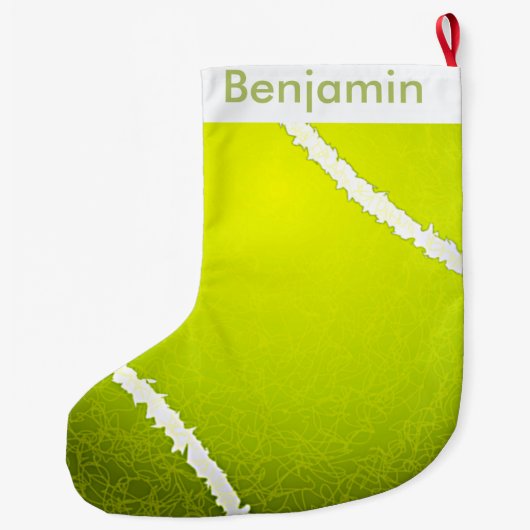 Tennis Ball Design Large kerststop Grote Kerstsok (Achterkant)