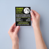 Tennis Ball Design, Tennis Lessen/Classes Advert Flyer (Hand)