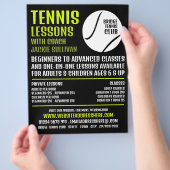 Tennis Ball Design, Tennis Lessen/Classes Advert Flyer (Hand)