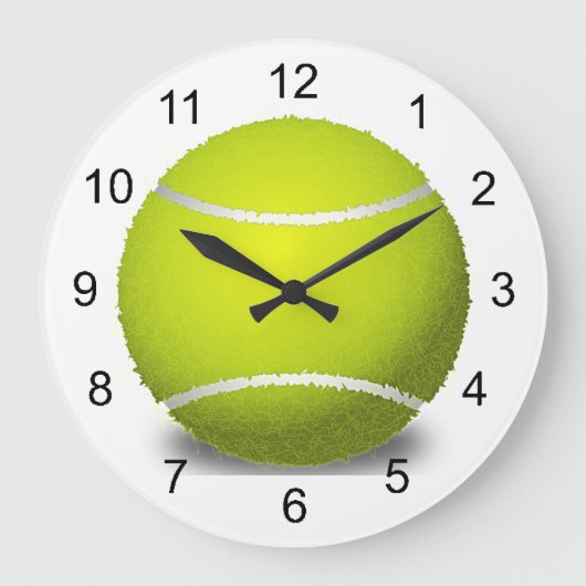 Tennis Ball Design Wall-klok Grote Klok (Voorkant)