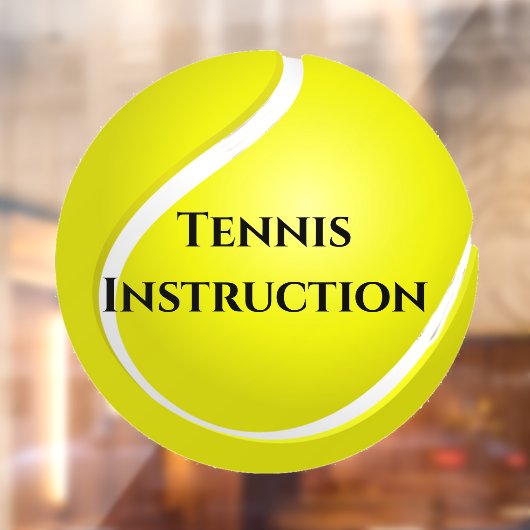 Tennis Ball Design Window Cling Raamsticker (Vel 2)