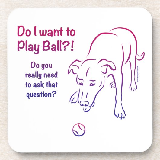 Tennis Ball Dog Bier Onderzetter (Voorkant)