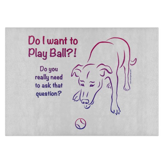 Tennis Ball Dog Raad Snijplank (Voorkant)