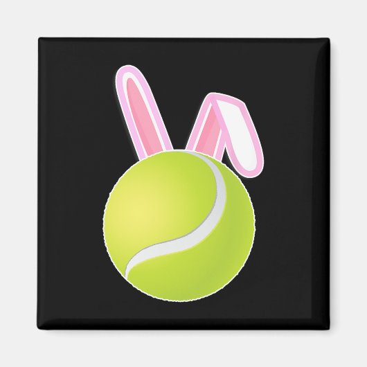 Tennis Ball Easter Bunny Magneet (Voorkant)
