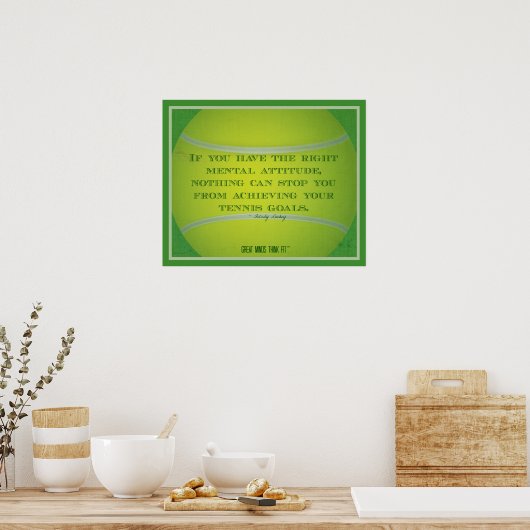 Tennis Ball en Citaat 003 Poster (Keuken)