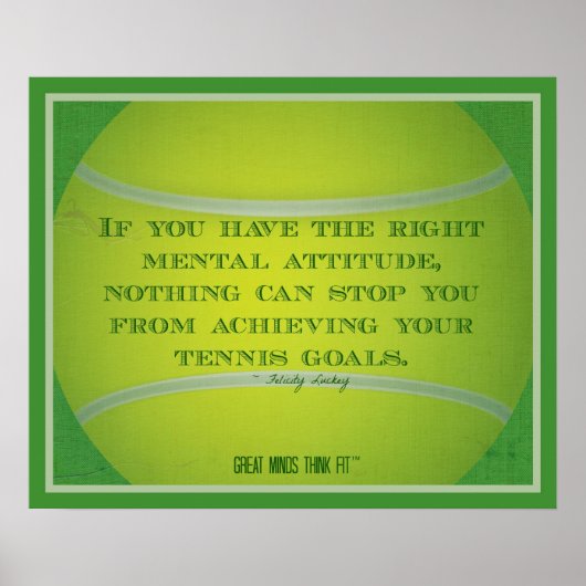 Tennis Ball en Citaat 003 Poster (Voorkant)