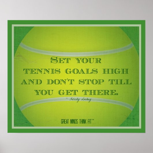 Tennis Ball en Citaat 004 Poster (Voorkant)