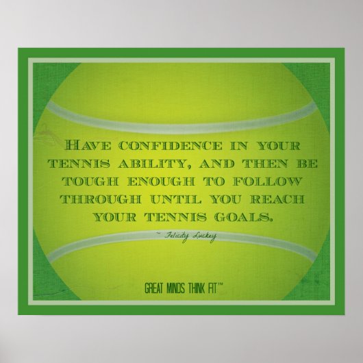 Tennis Ball en Citaat 017 Poster (Voorkant)