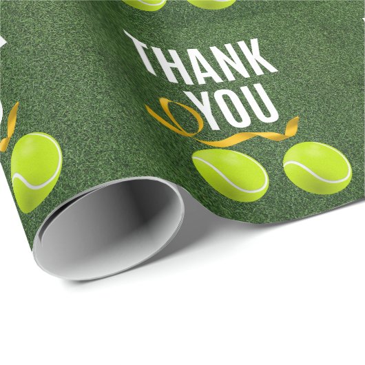 Tennis ball en Dank u wel Cadeaupapier (Rol Hoek)