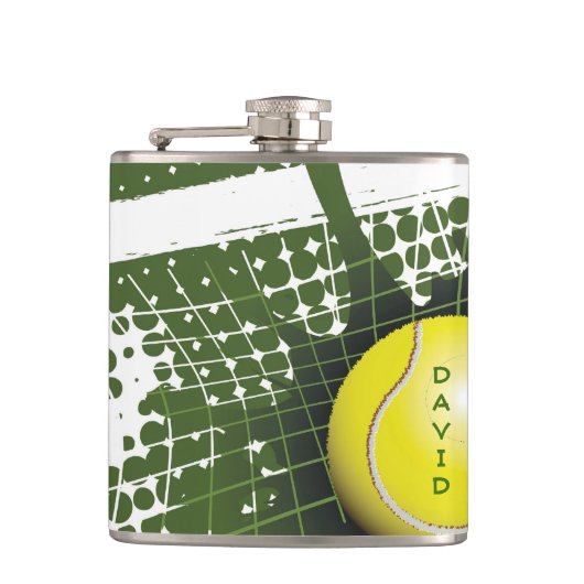 Tennis Ball en Net Design Flask Heupfles (Voorkant)