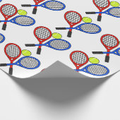 Tennis Ball en Rackets Cadeaupapier (Hoek)
