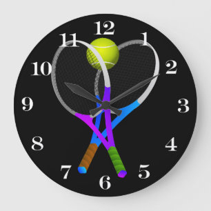 Tennis Ball en Rackets Grote Klok