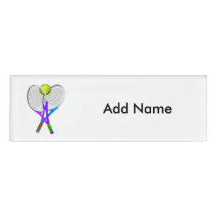 Tennis Ball en Rackets Naambadge