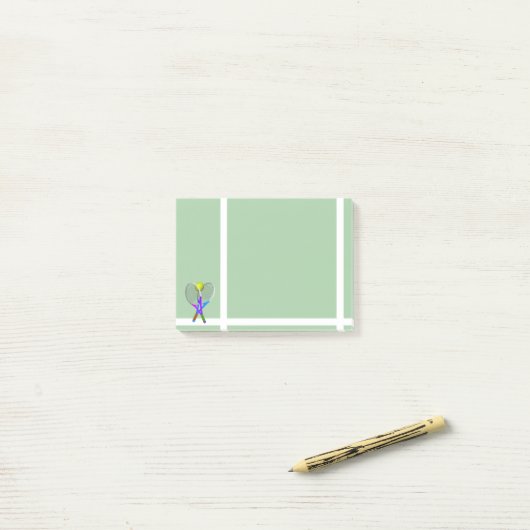 Tennis Ball en Rackets Post-it® Notes (Op bureau)