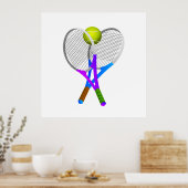 Tennis Ball en Rackets Poster (Keuken)
