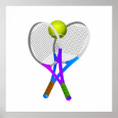 Tennis Ball en Rackets Poster (Voorkant)
